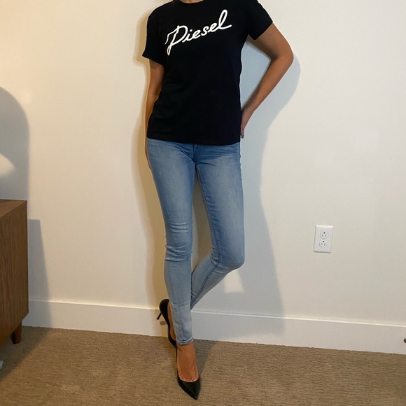 Express Mid-Rise Leggings Denim Jeans - Picture 3 of 10